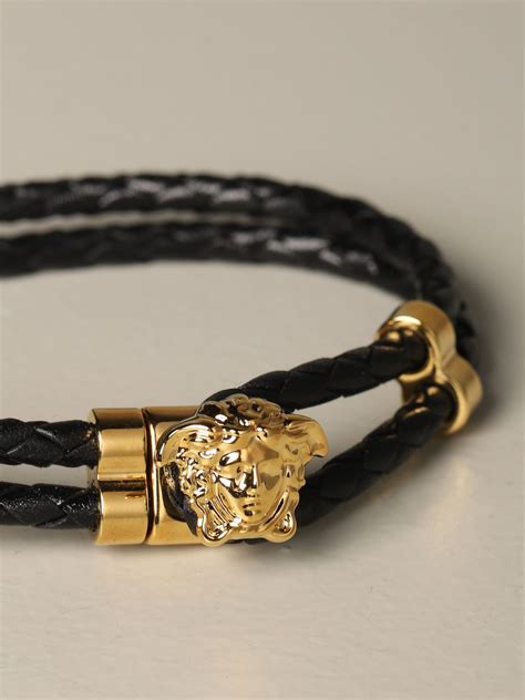 bracciale versace pelle|Bracciali da uomo di Versace .